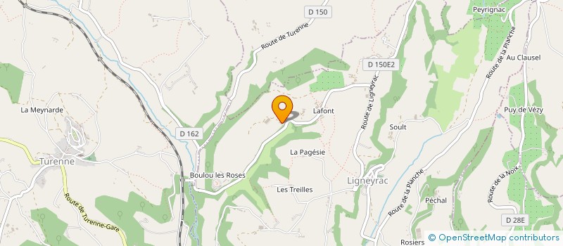 localisation de l'entreprise GAEC JALADI  LIGNEYRAC