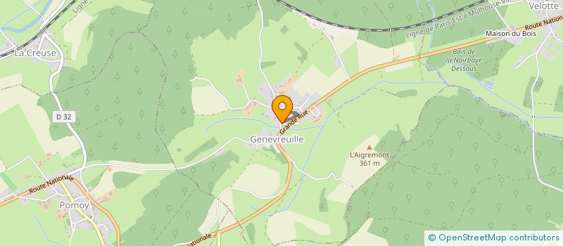 localisation de l'entreprise GAEC JEANROY à GENEVREUILLE
