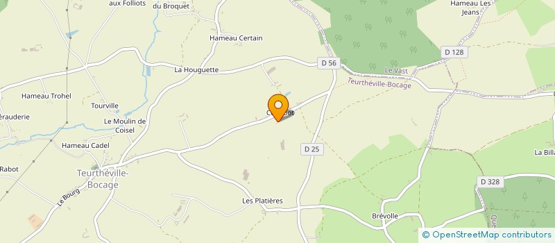 localisation de l'entreprise GAEC JOURDAIN à TEURTHEVILLE-BOCAGE