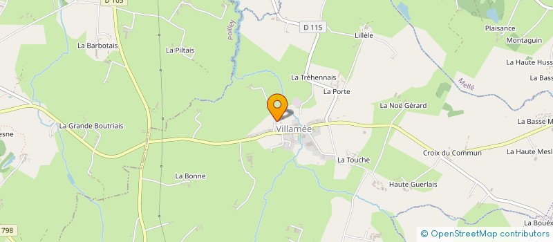 localisation de l'entreprise GAEC JUBAN à VILLAMEE