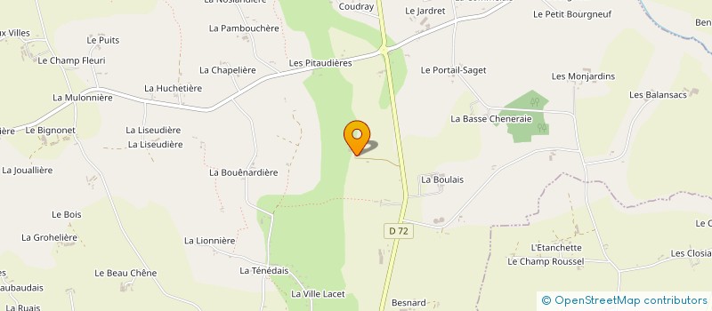 localisation de l'entreprise GAEC KER LOISEL à LA CHAPELLE DU LOU DU LAC