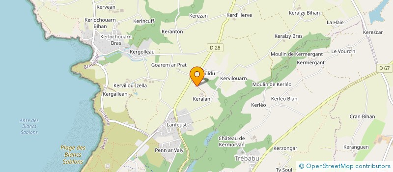 localisation de l'entreprise GAEC KERALANDE  PLOUMOGUER