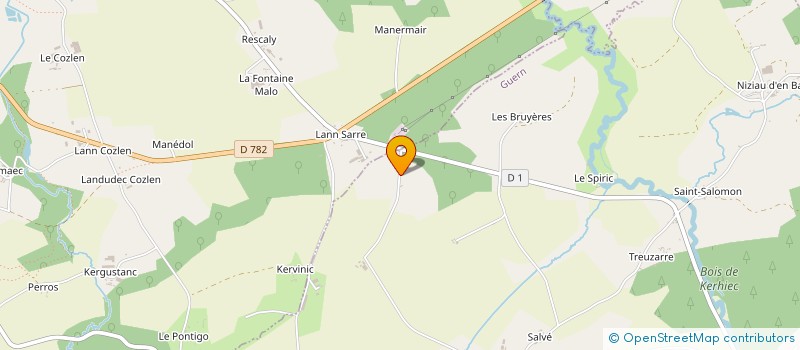 localisation de l'entreprise GAEC KERDROLAN à PLUMELIAU-BIEUZY