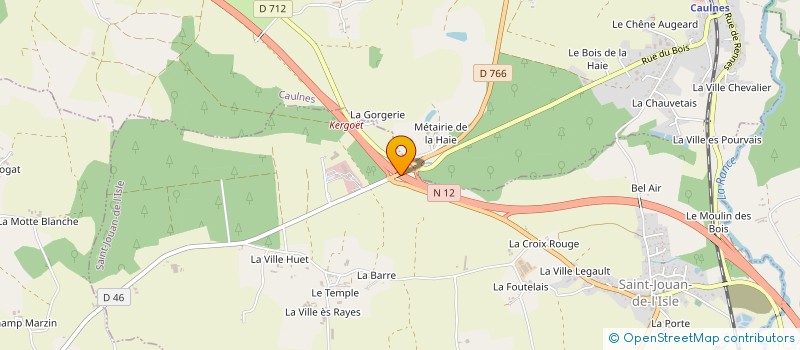 localisation de l'entreprise GAEC KERTINAIS à SAINT-JOUAN-DE-L'ISLE