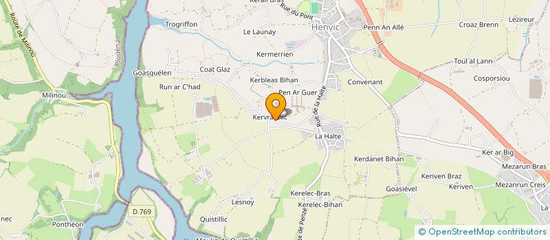 localisation de l'entreprise GAEC KERVRANNIC à HENVIC