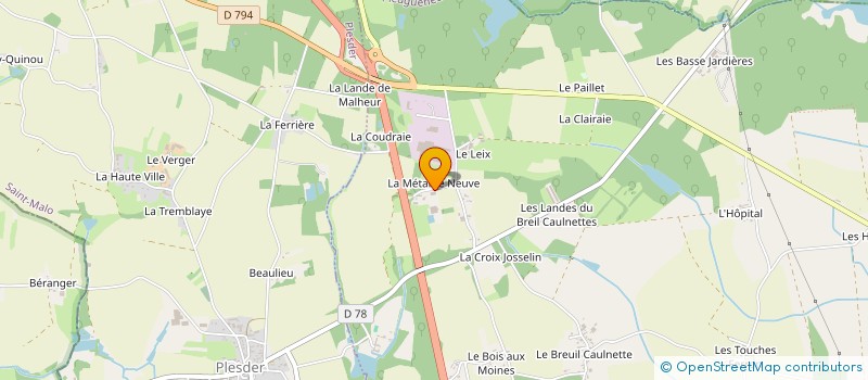 localisation de l'entreprise GAEC KOAD DERV  PLEUGUENEUC