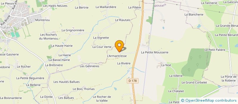 localisation de l'entreprise GAEC L'ARMENTRESSE  MOUTIERS