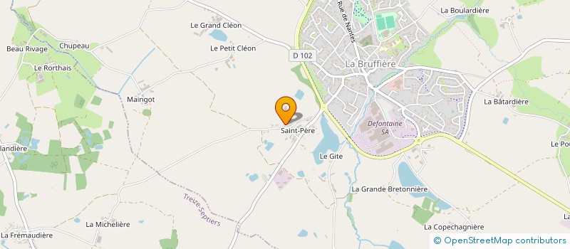 localisation de l'entreprise GAEC L'AUBIER à LA BRUFFIERE