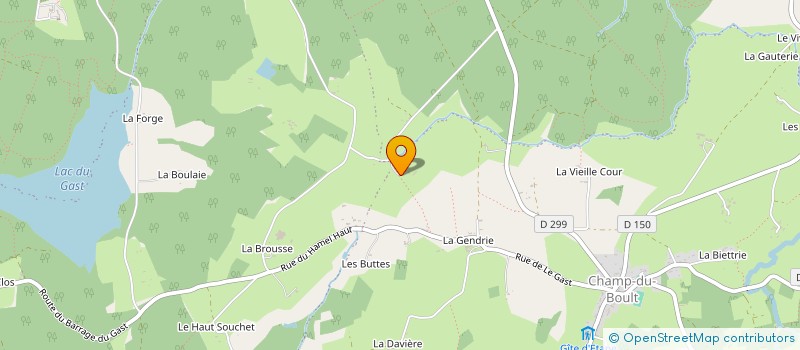 localisation de l'entreprise GAEC L'AUNIERE à SAINT-AUBIN-DES-BOIS