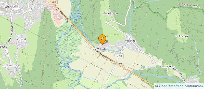 localisation de l'entreprise GAEC L'EGLANTINE à FAVERGES-SEYTHENEX