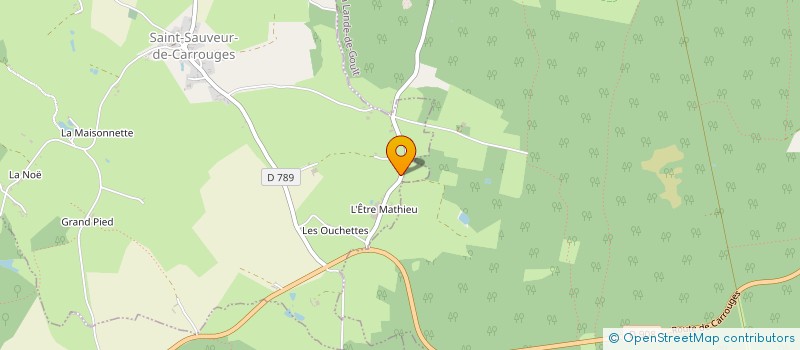 localisation de l'entreprise GAEC L'ETRE MATHIEU à SAINT-SAUVEUR-DE-CARROUGES