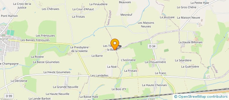 localisation de l'entreprise GAEC LA BARRE SERVATTE à SAINT-DIDIER