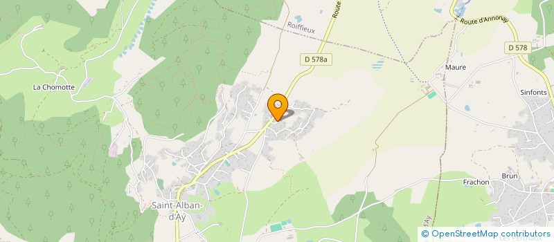 localisation de l'entreprise GAEC LA BAS  SAINT-ALBAN-D'AY