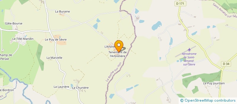 localisation de l'entreprise GAEC LA BASSE ARBRETIERE à TREIZE-VENTS