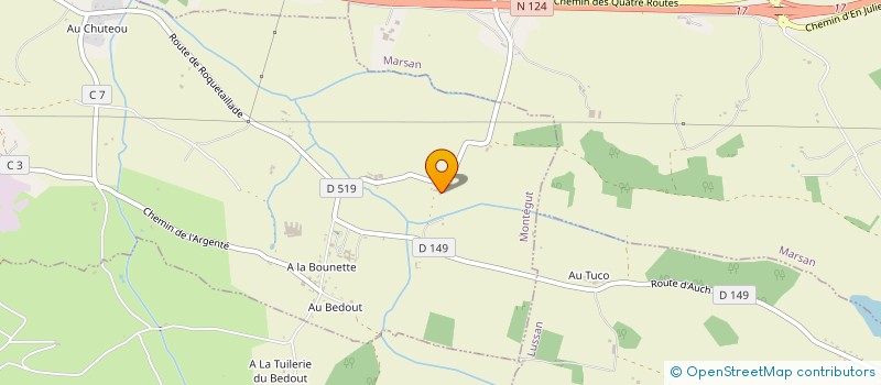 localisation de l'entreprise GAEC LA BERGERIE DES ARBOLETS  MONTEGUT