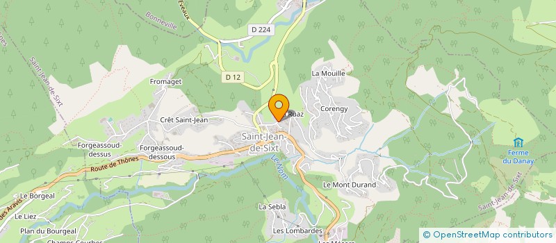 localisation de l'entreprise GAEC LA BERGERIE DES CIMES  SAINT-JEAN-DE-SIXT