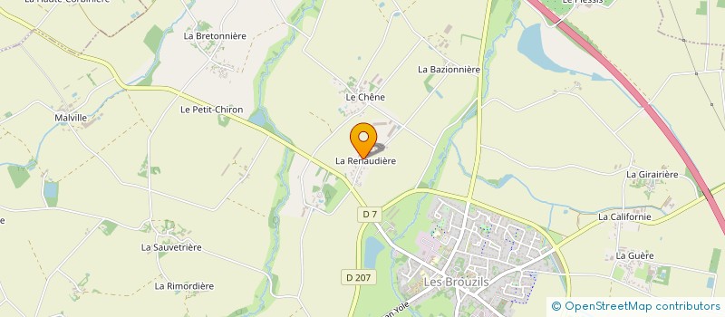 localisation de l'entreprise GAEC LA BIENVENUE  LES BROUZILS