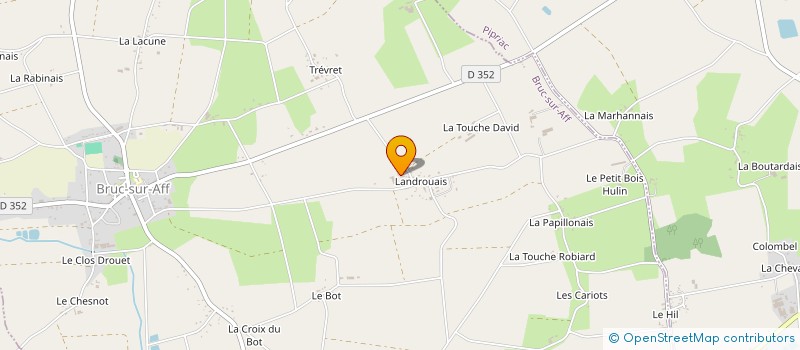 localisation de l'entreprise GAEC LA BLANCHE HERMINE à BRUC-SUR-AFF