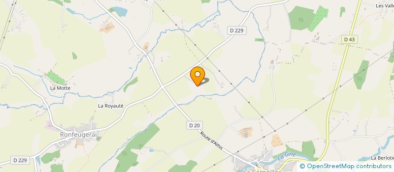 localisation de l'entreprise GAEC LA BLANCHERE à ATHIS-VAL DE ROUVRE