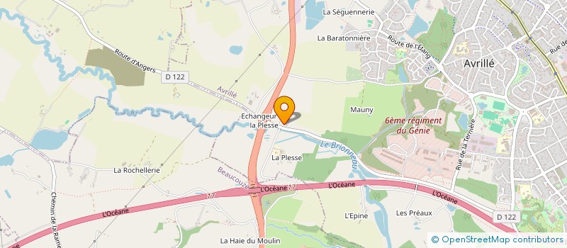 localisation de l'entreprise GAEC LA BOISSIERE à AVRILLE