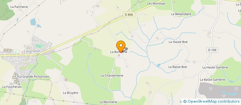 localisation de l'entreprise GAEC LA BONNERIE à LA CHAPELLE FLEURIGNE
