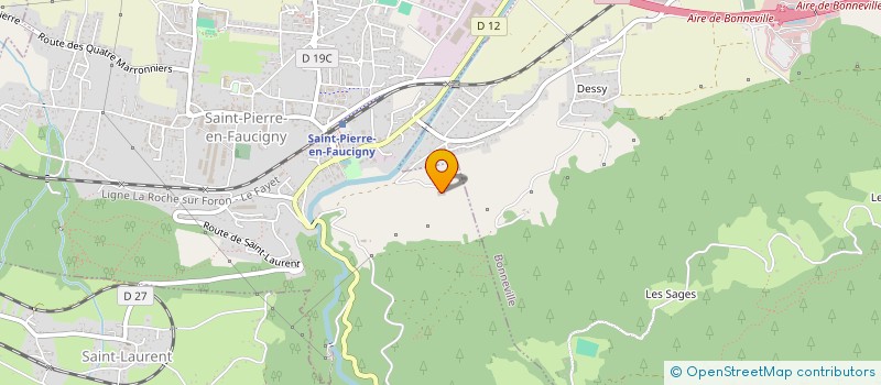 localisation de l'entreprise GAEC LA BOUVARDIERE à SAINT-PIERRE-EN-FAUCIGNY