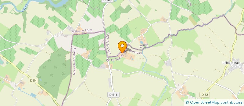 localisation de l'entreprise GAEC LA BROSSE à VAL EN VIGNES