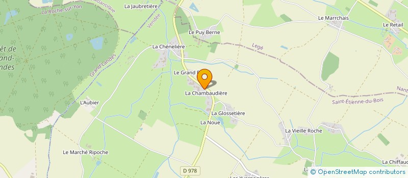 localisation de l'entreprise GAEC LA CHAMBAUDIERE à SAINT-ETIENNE-DU-BOIS