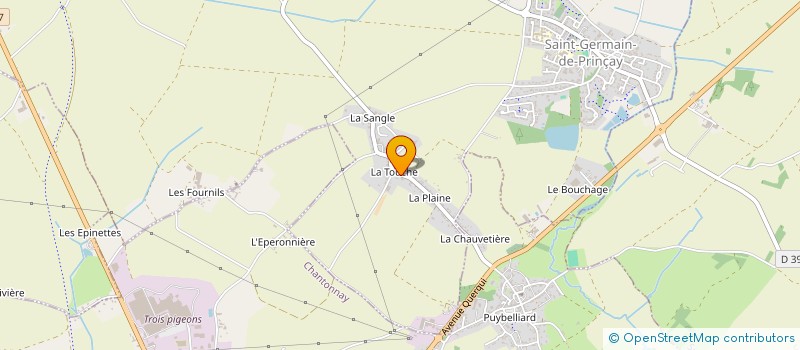 localisation de l'entreprise GAEC LA CLE DES CHAMPS à SAINT-GERMAIN-DE-PRINCAY