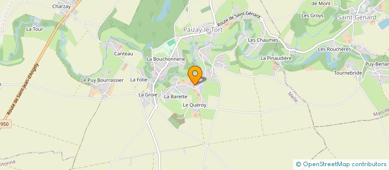 localisation de l'entreprise GAEC LA COMBE à MELLE