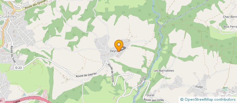 localisation de l'entreprise GAEC LA COUR à CRUSEILLES
