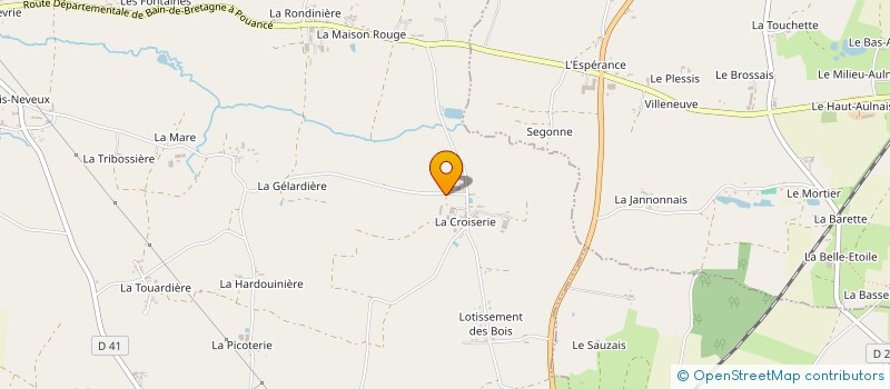 localisation de l'entreprise GAEC LA CROISERIE à ROUGE