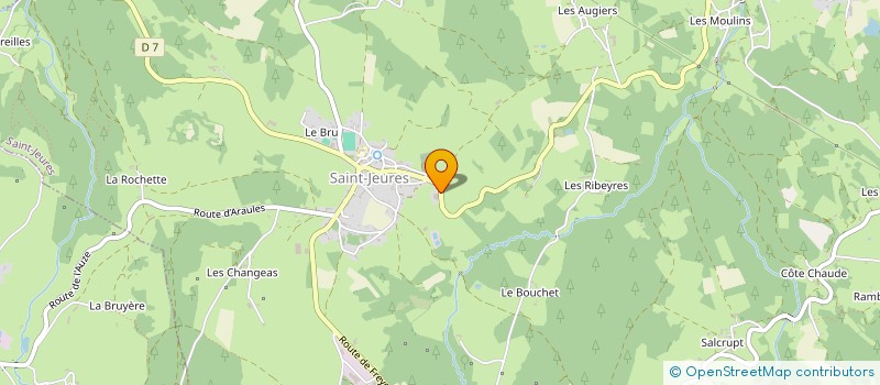 localisation de l'entreprise GAEC LA CROIX DE COUVEE à SAINT-JEURES
