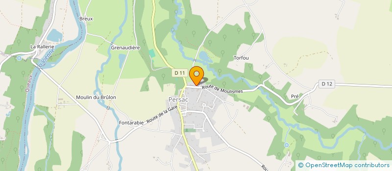 localisation de l'entreprise GAEC LA CROIX GENIE à PERSAC