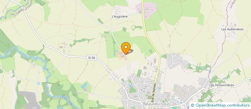 localisation de l'entreprise GAEC LA FAUVETTE à BEAULIEU-SOUS-LA-ROCHE