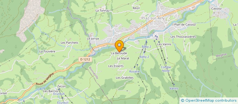 localisation de l'entreprise GAEC LA FERME A PAPY à PRAZ-SUR-ARLY