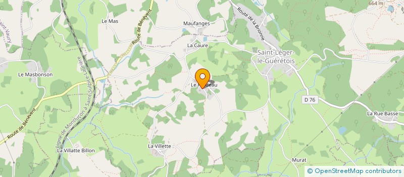 localisation de l'entreprise GAEC LA FERME ARC EN CIEL  SAINT-LEGER-LE-GUERETOIS