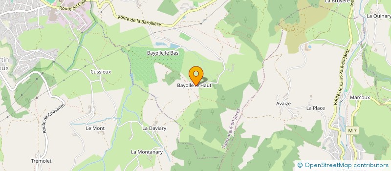 localisation de l'entreprise GAEC LA FERME AU SON DES CLOCHES à SAINT-PAUL-EN-JAREZ
