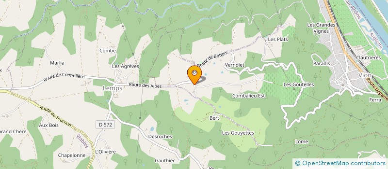 localisation de l'entreprise GAEC LA FERME BOBON  VION