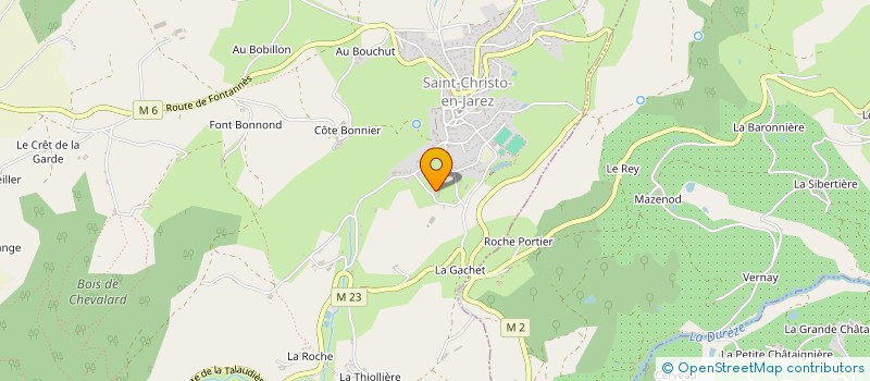 localisation de l'entreprise GAEC LA FERME COUZON à SAINT-CHRISTO-EN-JAREZ