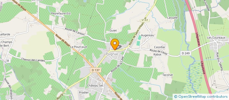 localisation de l'entreprise GAEC LA FERME DE DOUCHAILLAC  PUGNAC