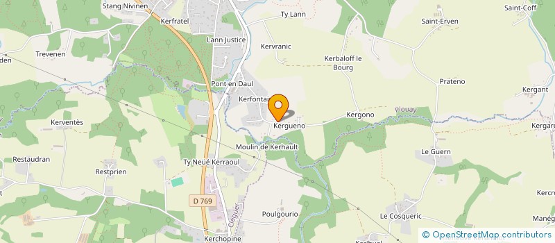 localisation de l'entreprise GAEC LA FERME DE KERGUENO  INGUINIEL