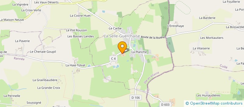 localisation de l'entreprise GAEC LA FERME DE LA CRAUPINIERE à LA SELLE-GUERCHAISE
