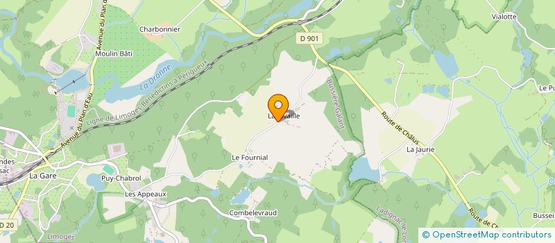 localisation de l'entreprise GAEC LA FERME DE LA RIVAILLE à BUSSIERE-GALANT