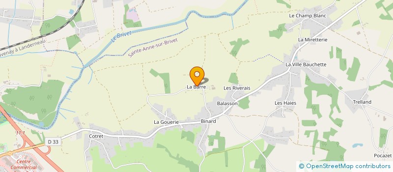localisation de l'entreprise GAEC LA FERME DE LA RIVERAIS à SAINTE-ANNE-SUR-BRIVET