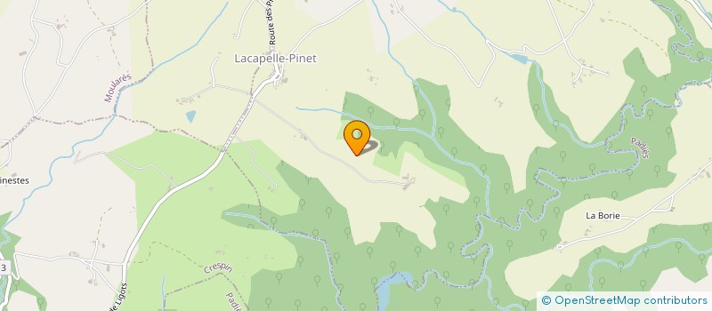 localisation de l'entreprise GAEC LA FERME DE LENDREVIE à LACAPELLE-PINET
