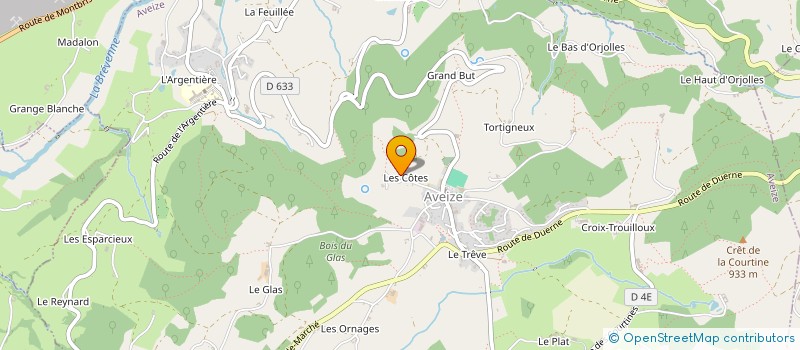 localisation de l'entreprise GAEC LA FERME DE PAQUERETTE  AVEIZE