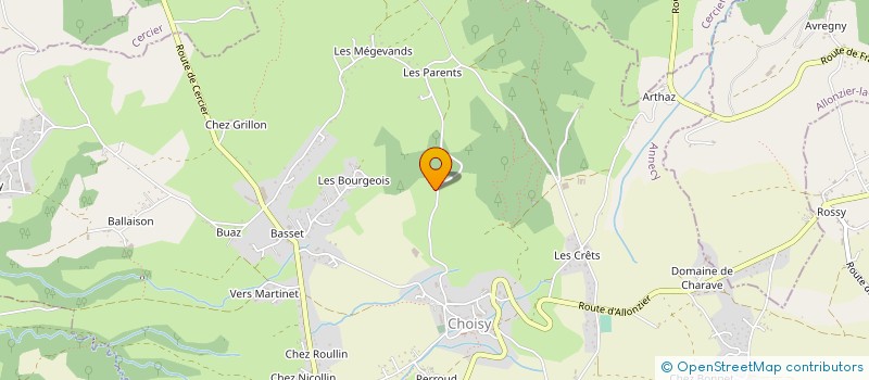 localisation de l'entreprise GAEC LA FERME DE PAVY à CHOISY