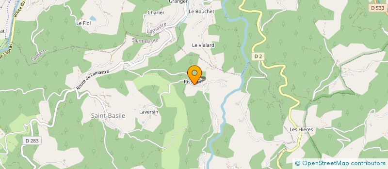 localisation de l'entreprise GAEC LA FERME DE RISSOAN à SAINT-BASILE