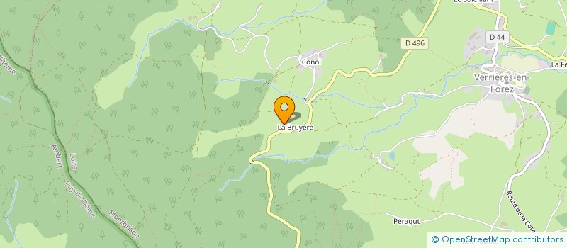 localisation de l'entreprise GAEC LA FERME DE ROCHE EN FOREZ  ROCHE